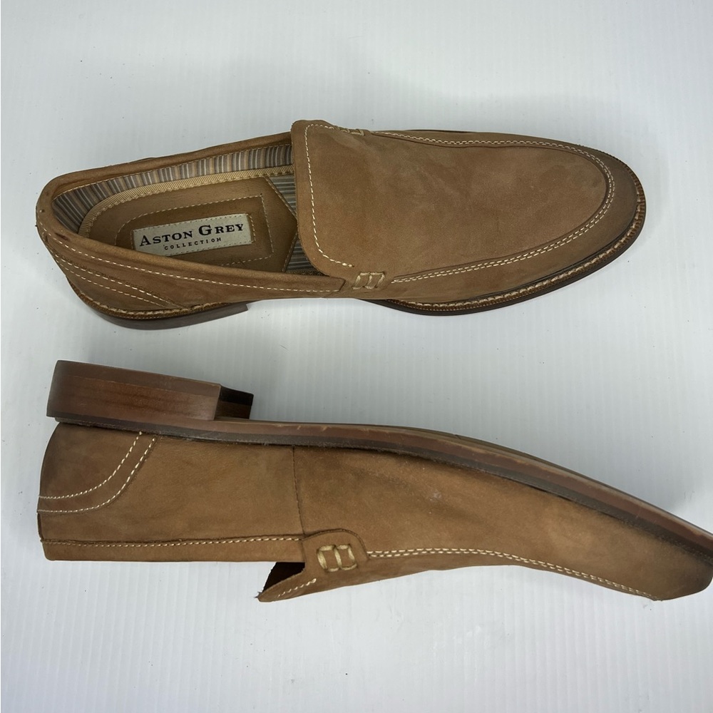 Aston Grey brown Swede shoes
